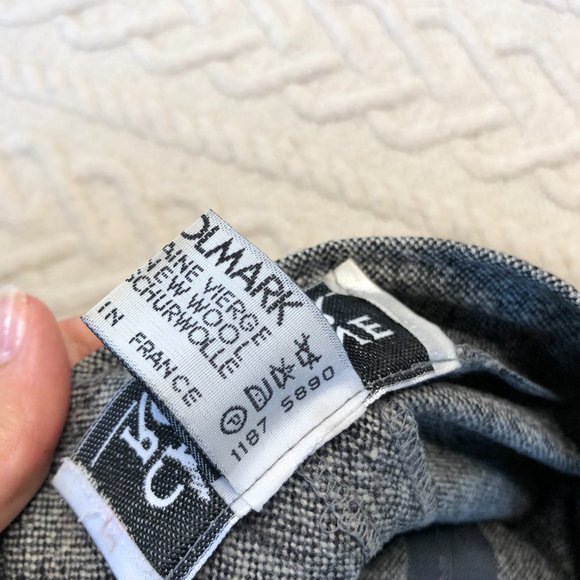 VTG CAROLINE ROHMER Paris Tweed Wool SKIRT Size XS Made in France - Picture 5 of 10